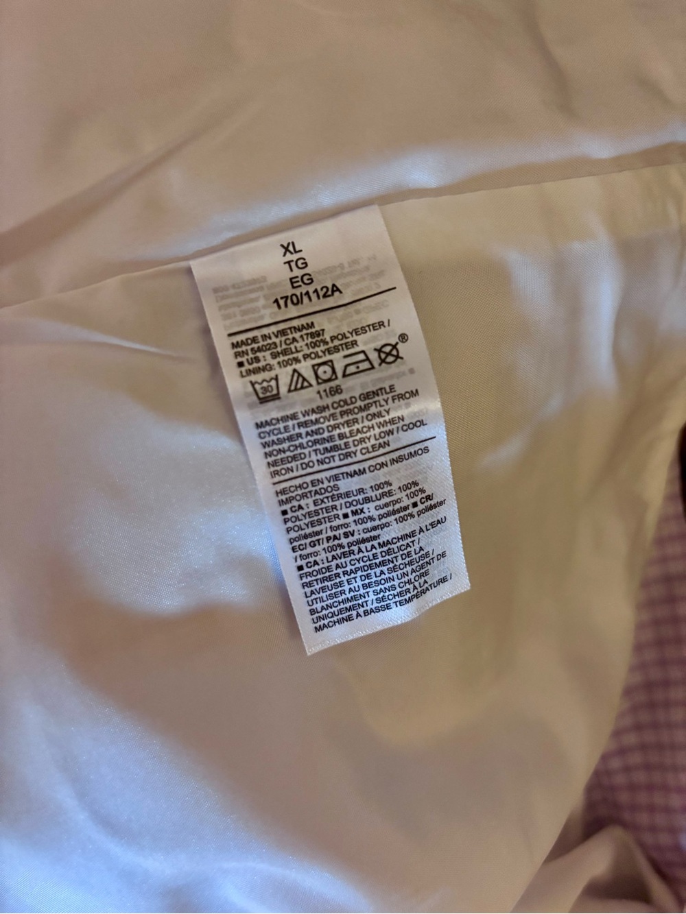 Old Navy Lilac Gingham Spaghetti Strap Mini Dress NWT - Picture 4 of 6